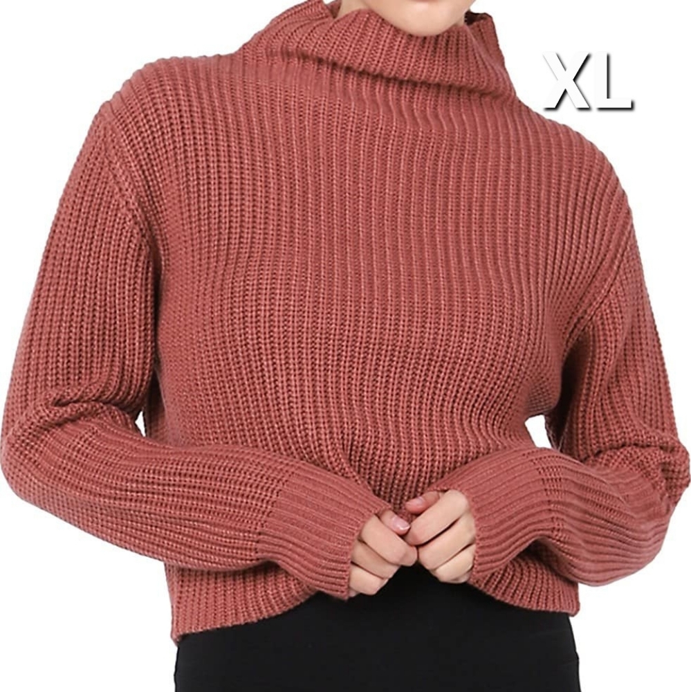 NWT Dex Waffle-Knit Mockneck Sweater size XL